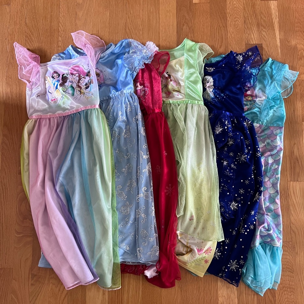 SIX DISNEY PRINCESS Nightgown Bundle!